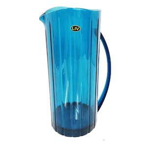 Jarra Acrílica Liv Cristal Luxo 1,7 Litros Água Sucos Azul