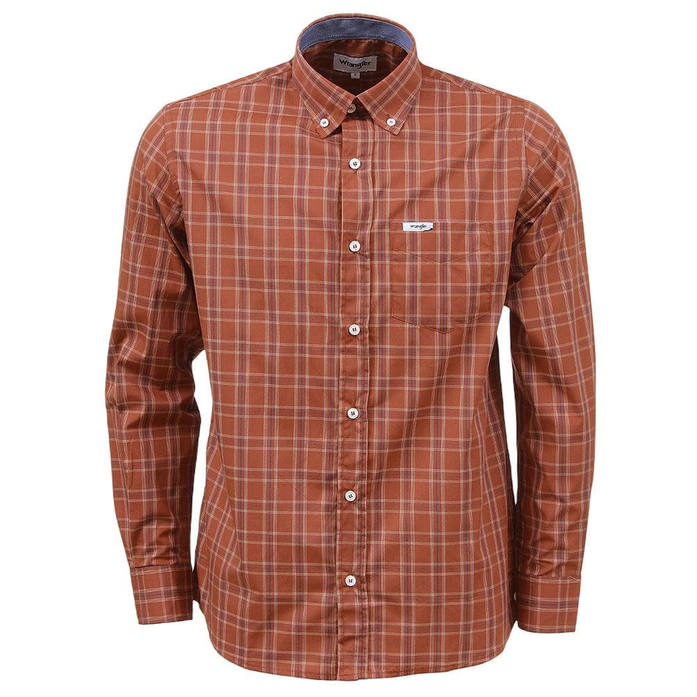Camisa Masculina Manga Longa Vermelha Wrangler 37915