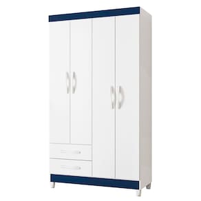 Guarda-roupa Albatroz Âmbar 4 Portas Solteiro Mdp 2 Gavetas
