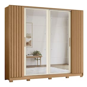 Guarda Roupa Jacarandá 8 Espelhos Ripado 2 Espelhos Albatroz Moveis