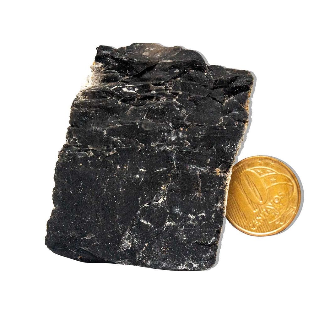 Ônix Preto Pedra Bruto Natural 50 a 75g Média 6,5cm Tipo B