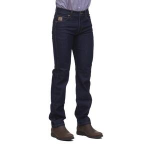 Calça Jeans Masculina Regular com Elastano Azul Escuro Land Horse 32236