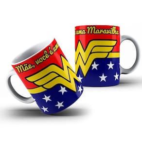 Caneca Mulher Maravilha Dia Das Mães 300Ml