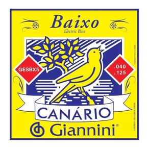 Encordoamento Giannini Canário Baixo 0,040 Gesbx5 5 Cordas