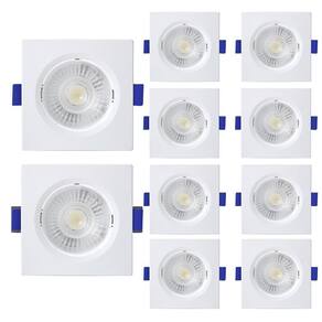 10 Spot De Led Embutir Par20 Quadrado 8W Bivolt 4100K Neutro