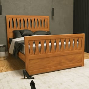Cama Casal em Madeira Maciça Turin Móveis Nathalia