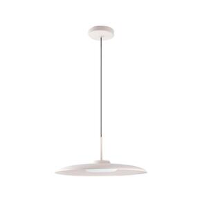 Lustre Pendente Dot Slim Redondo Led 12W Bivolt Algodão 33Cm