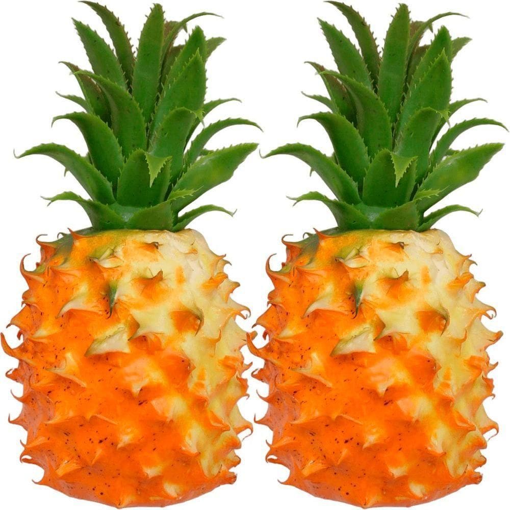 Kit 4 Abacaxi Tropical Isopor Enfeite Fruta Artificial 23cm
