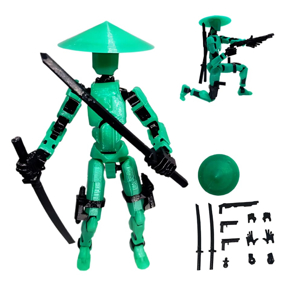 Boneco Articulado Lucky Robô 3d Action Figure Dummy Enfeite