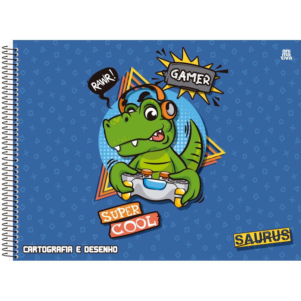 Caderno Desenho 60 Folhas Saurus Animativa 3708
