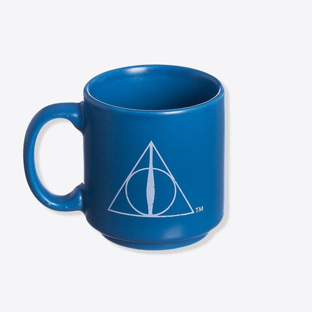 Mini Caneca Relíquias da Morte 100ml - Oficial Harry Potter cor:Azul