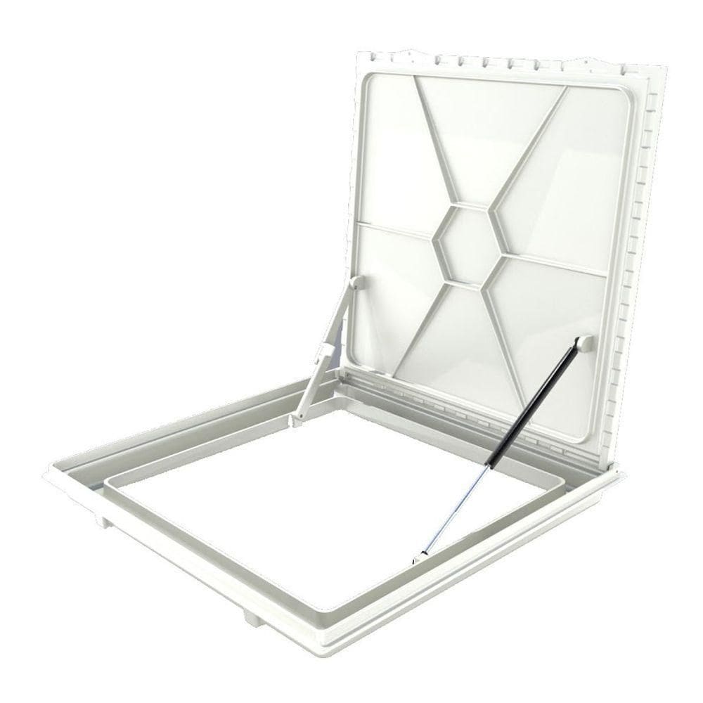 Tampa Casa Maquina 80x80cm Com Rebaixo Para Alumínio Branca