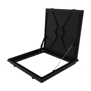 Tampa Casa Maquina 90x90cm Com Rebaixo Para Alumínio Preta