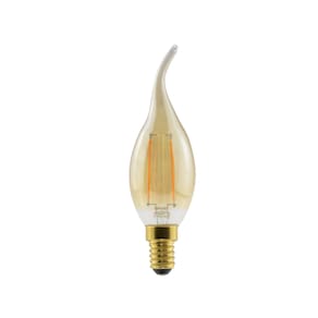 Lâmpada Led Âmbar Filamento Chama Longa 2,5W 2000K E14/E27 Bico Torto G-Light