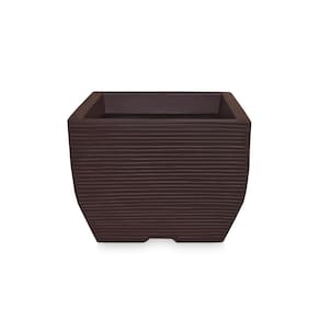 Vaso De Planta Quadrado Decorativo Polietileno 30X40 M Café