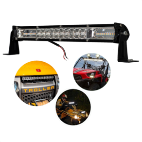 Barra de LED SLIM farol auxiliar troller rally off-road BAR-120ULTRA 34cm 120W Amarela / branca