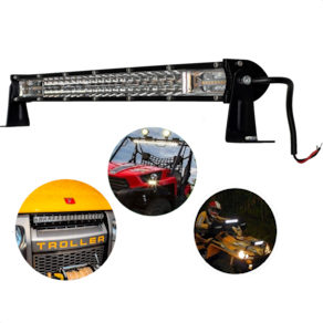 Barra de LED SLIM farol auxiliar troller rally off-road BAR-180ULTRA 50cm 180W Amarela / branca