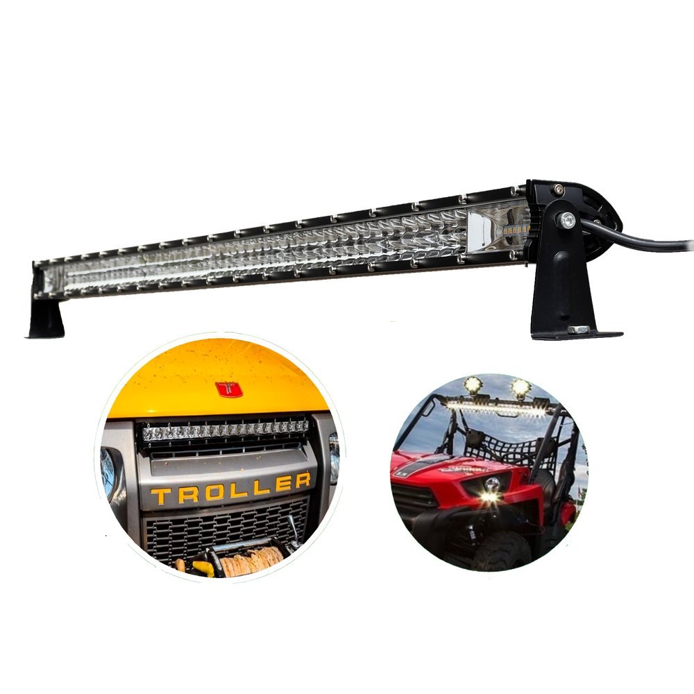 Barra de LED SLIM farol auxiliar troller rally off-road BAR-360ULTRA 96cm 360W Amarela / branca