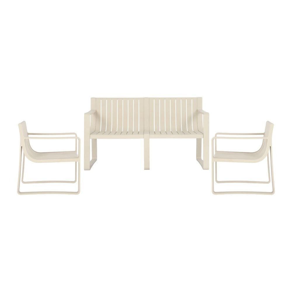 Conjunto Para Jardim com um Sofá e Duas Poltronas Verte Eco Bambu