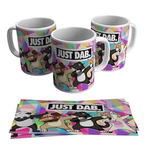 Caneca Unicórnio Colorido Just Dab 325ml