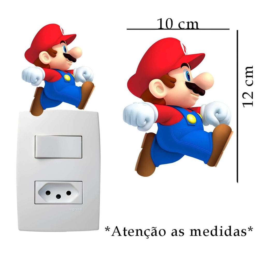 Adesivo De Interruptor Mario Mod08