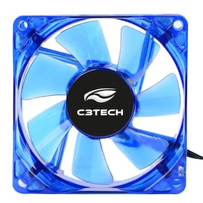 Cooler C3TECH Gabinete F7-L50BL 3 Pinos 8X8X2,5CM