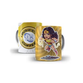 Caneca Mulher Maravilha Cartoon Geek Premium