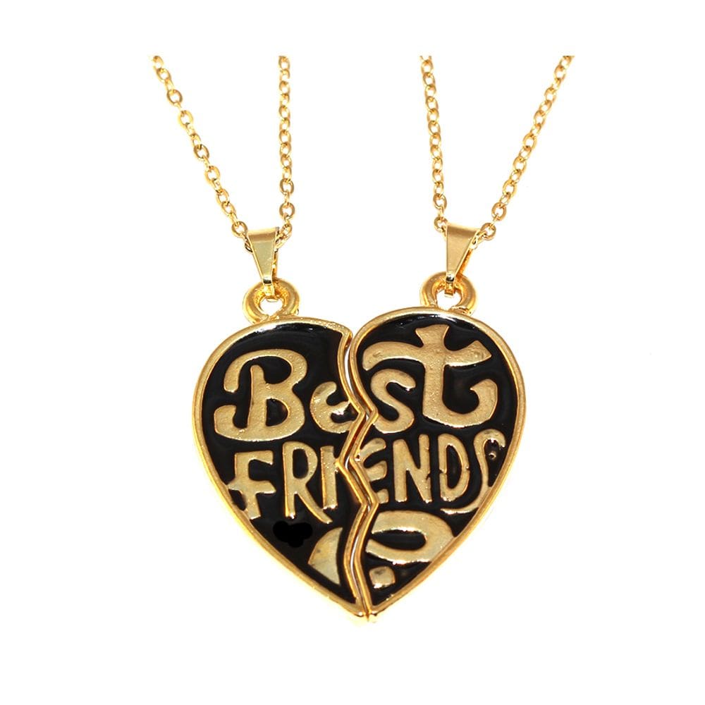 Colar Cordão Best Friends Forever Resinado Folheado 18k