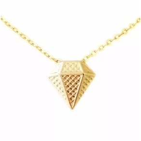 Colar Cordão Diamante Pedra Folheado Ouro 18k