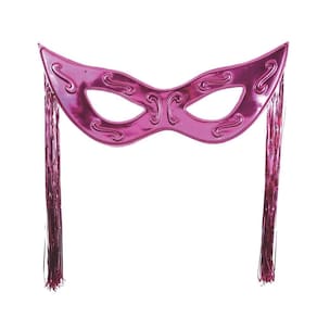 Máscara Decorativa Grande Com Chicote Festa Carnaval Cor Pink
