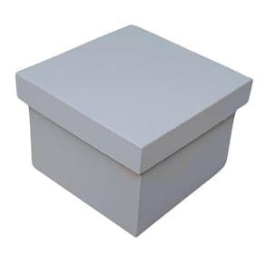 Caixa Pequena Para Lembrancinhas Em Mdf (7x7x5,5) Cinza