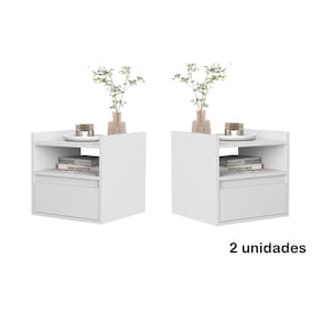 Kit 2 Mesas Cabeceira Suspensa Porta Medina Plus Cores