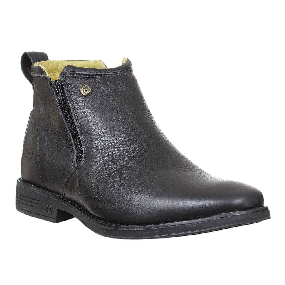 Botina Masculina com Zíper Preta Zebu 37961
