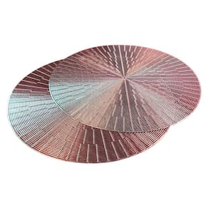 Jogo Americano Mesa Posta Mesa Redondo Linha Luxo Tamanho Grande Modelo Egípcio Em Pvc Cor:rose