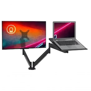 Suporte De Mesa Para Monitor Até 26 E Notebook Até 16 Articulado Octoo Clipway-n1 Base Titanium