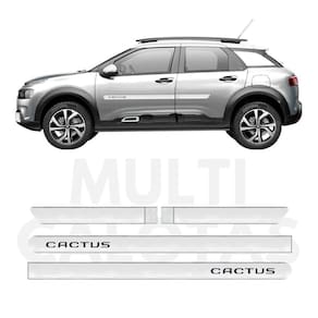Friso Lateral Citroen Cactus 2019 A 2022 Cinza Com Nome