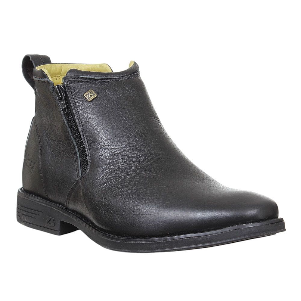 Botina Masculina com Zíper Preta Zebu 37961