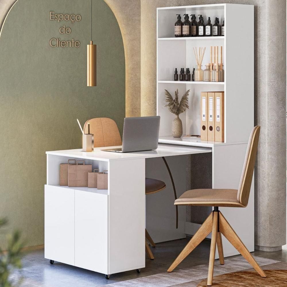 Mesa 2 Portas Para Lojas Santiago Branco