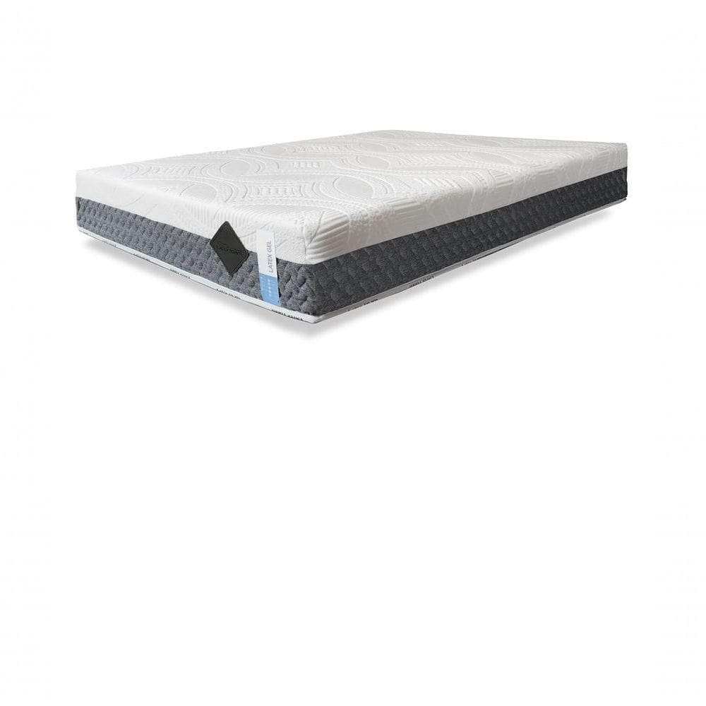 Colchão Natural Gel Articulado Cinza 25cm Opcionais Box E Kit Zen Medida King 193x203cm