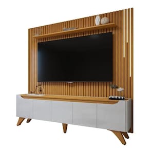 Conjunto Painel Para Tv Até 75 Pol. E Rack Com Led Naturalle