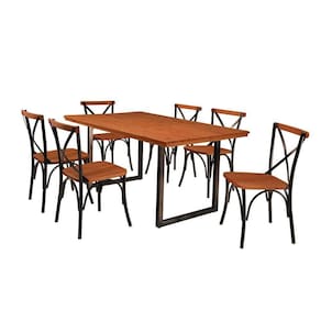 Sala De Jantar Laís 160cm Com 6 Cadeiras Laís Artluxo Preto E Castanho