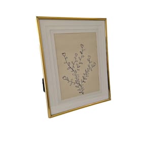 Porta Retrato Metal Slim - Dourado - Borda Interna 20 X 25cm