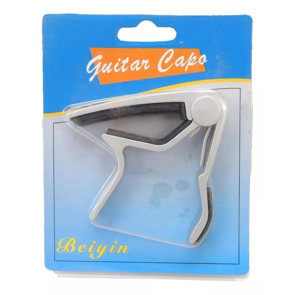 Capotraste Braçadeira Pestana Prata Para Guitarra Violão