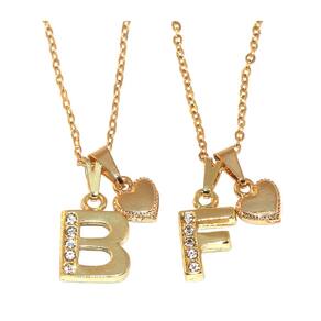 2 Colares Best Friends Eternas BF Amizade Folheado Ouro 18k