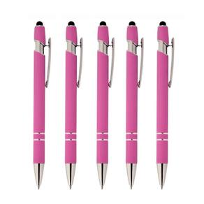 Caneta Touch Metálica Kit Com 5 Unidades Esferográfica-Luxo