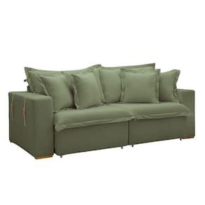 Sofá Cama Retrátil E Reclinável Arizona Boucle Verde 2,20m