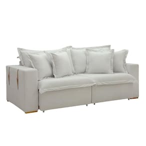 Sofá Cama Retrátil E Reclinável Arizona Boucle Gelo 2,20m