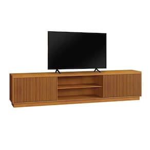 Rack Para Tv Até 75p Valência C- 2p Ripada Naturalle 1,80m
