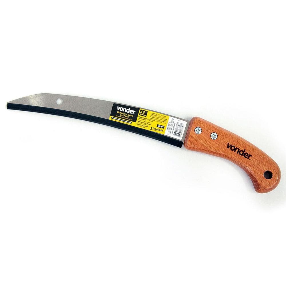 Serrote De Poda Pesada Vonder Curvo 12” 45cm Cabo De Madeira