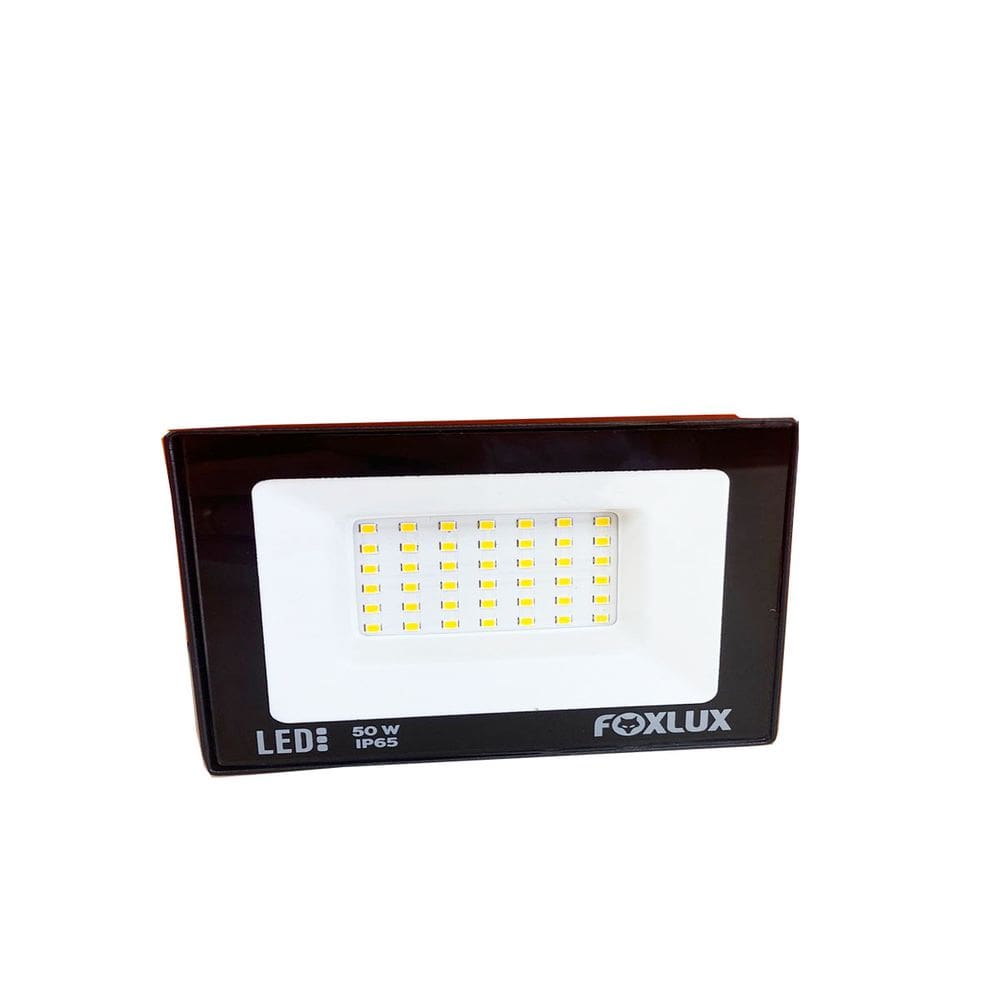 Refletor Led 50W 3000K Preto Bivolt Foxlux